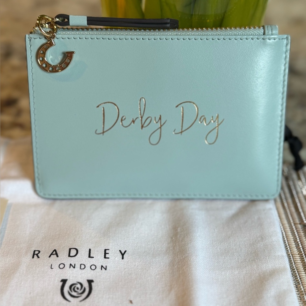NEW RADLEY LONDON KENTUCKY DERBY SS24 Small Leather Ziptop Coin Purse DERBY DAY